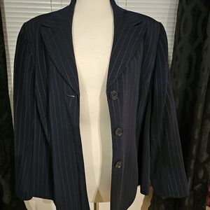 Blue and White pinstripe blazer